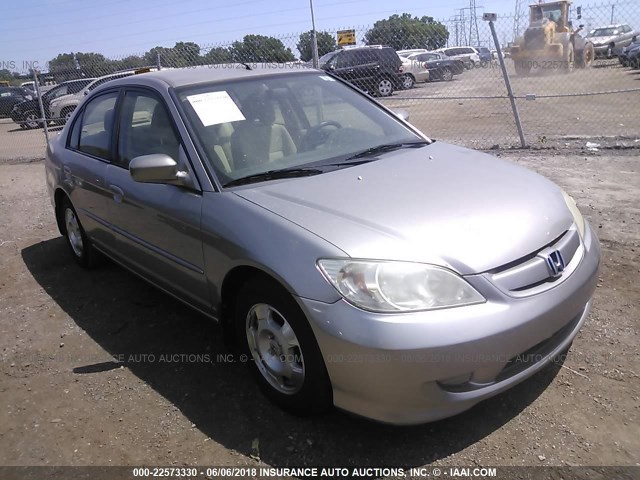 JHMES96605S007976 - 2005 HONDA CIVIC HYBRID SILVER photo 1