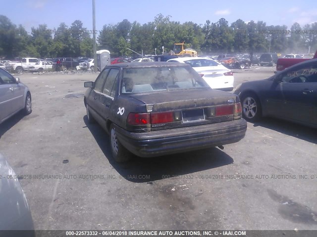 3FAPP13J3NR151335 - 1992 FORD ESCORT LX Navy photo 3