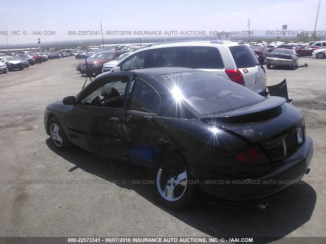 1G2JB12F937156866 - 2003 PONTIAC SUNFIRE BLACK photo 3