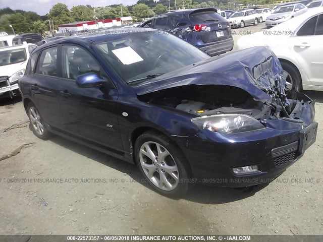 JM1BK343781142957 - 2008 MAZDA 3 HATCHBACK BLUE photo 1