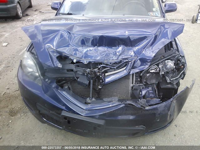 JM1BK343781142957 - 2008 MAZDA 3 HATCHBACK BLUE photo 6