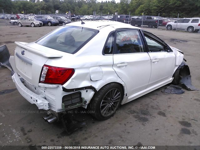 JF1GV7F65BG516777 - 2011 SUBARU IMPREZA WRX WHITE photo 4