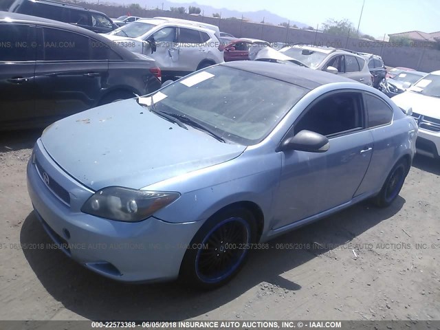 JTKDE167680228411 - 2008 TOYOTA SCION TC BLUE photo 2