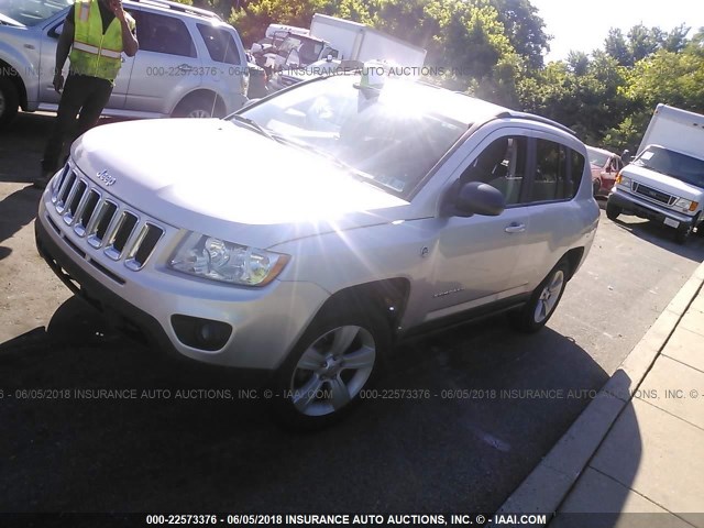 1C4NJDBB0CD577844 - 2012 JEEP COMPASS SPORT SILVER photo 2