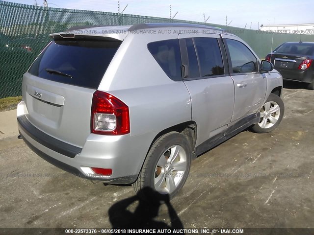 1C4NJDBB0CD577844 - 2012 JEEP COMPASS SPORT SILVER photo 4