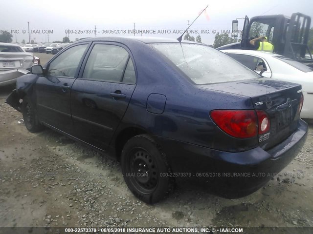 JTDBR32E230050671 - 2003 TOYOTA COROLLA CE/LE BLUE photo 3