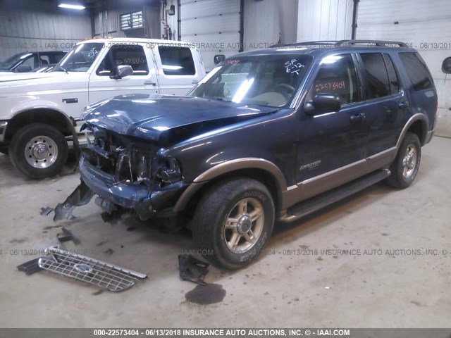 1FMZU74E72UC35948 - 2002 FORD EXPLORER EDDIE BAUER BLUE photo 2