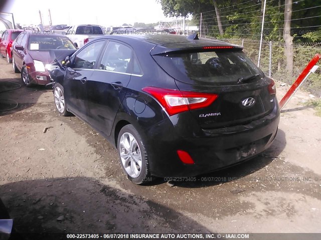 KMHD35LH4EU228652 - 2014 HYUNDAI ELANTRA GT BLACK photo 3