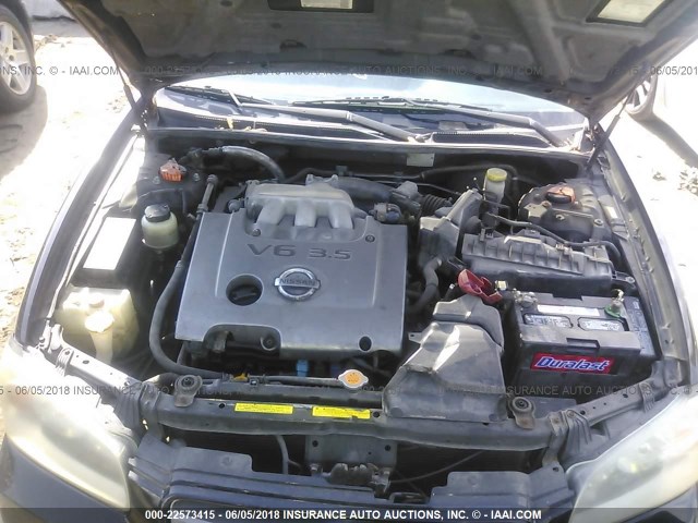 JN1DA31A12T314476 - 2002 NISSAN MAXIMA GLE/SE BLACK photo 10