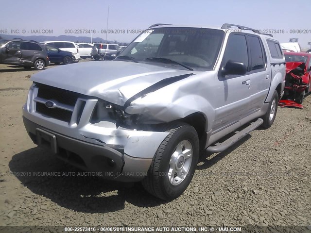 1FMZU67E61UB82602 - 2001 FORD EXPLORER SPORT TR  SILVER photo 2