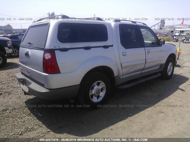 1FMZU67E61UB82602 - 2001 FORD EXPLORER SPORT TR  SILVER photo 4