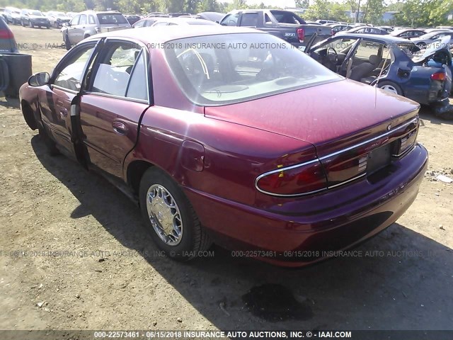 2G4WS52J951101486 - 2005 BUICK CENTURY CUSTOM RED photo 3