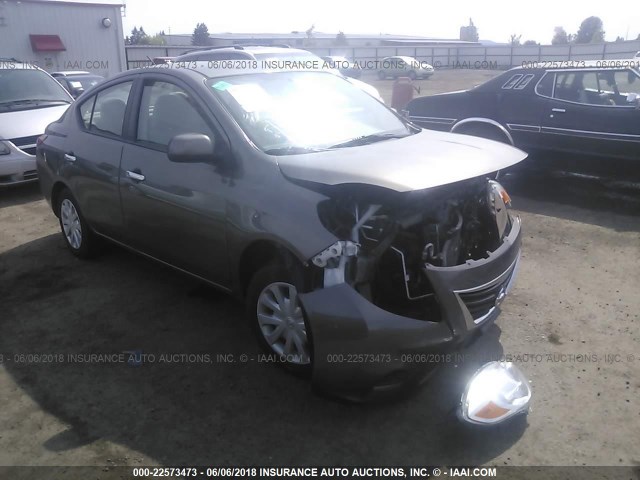 3N1CN7AP2CL916207 - 2012 NISSAN VERSA S/SV/SL GRAY photo 1