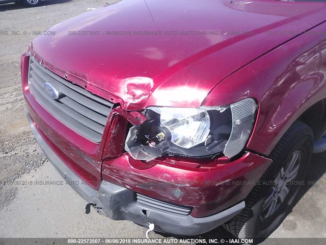 1FMEU62E76UA58965 - 2006 FORD EXPLORER XLS RED photo 6