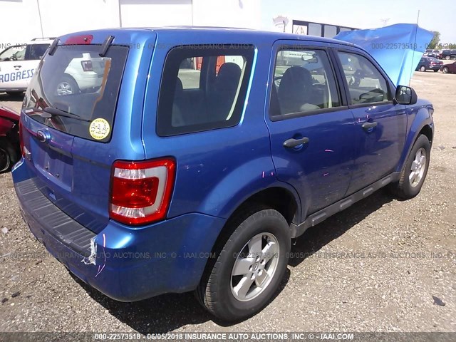 1FMCU0C7XCKA20853 - 2012 FORD ESCAPE XLS BLUE photo 4