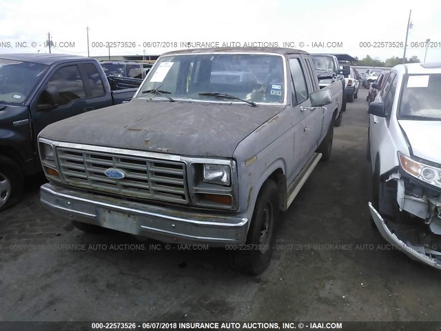 1FTHX2518GKB94190 - 1986 FORD F250 GRAY photo 2