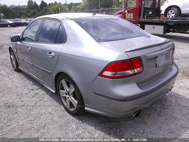 YS3FH46U961028184 - 2006 SAAB 9-3 AERO GRAY photo 3