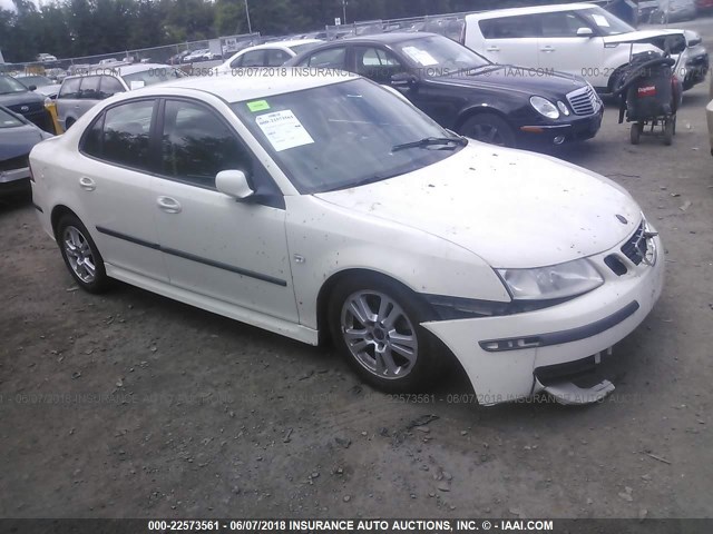 YS3FD49Y871111603 - 2007 SAAB 9-3 2.0T WHITE photo 1