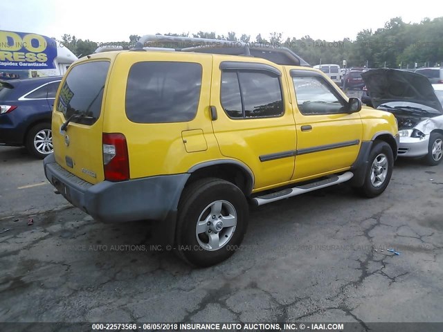 5N1ED28Y24C622065 - 2004 NISSAN XTERRA XE/SE YELLOW photo 4