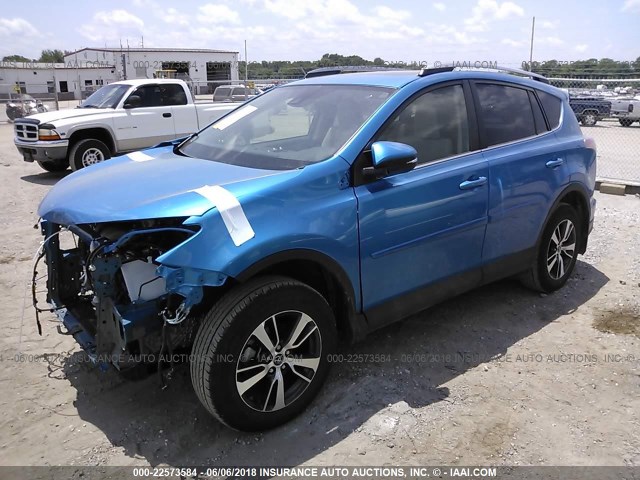 JTMWFREV8JJ726458 - 2018 TOYOTA RAV4 ADVENTURE/XLE 蓝色 照片 2