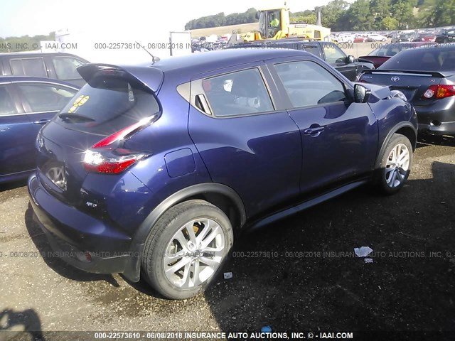 JN8AF5MV0FT550543 - 2015 NISSAN JUKE S/SV/SL/NISMO Dark Blue photo 4