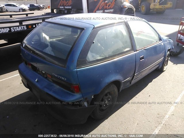 2C1MR2467R6798094 - 1994 GEO METRO BLUE photo 4