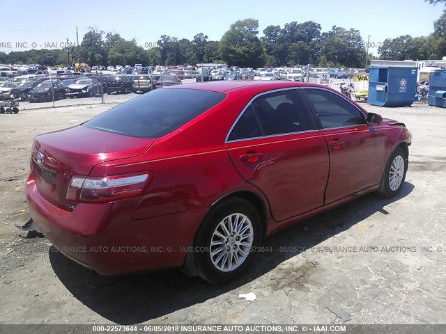 4T1BE46K27U106023 - 2007 TOYOTA CAMRY NEW GENERAT  RED photo 4