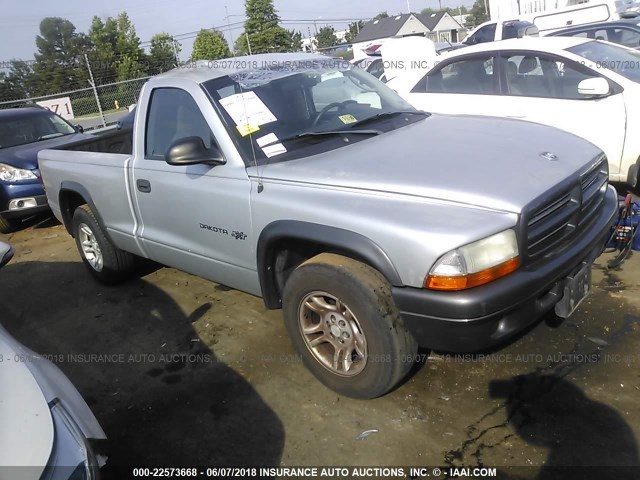 1B7FL16X32S553986 - 2002 DODGE DAKOTA SXT GRAY photo 1