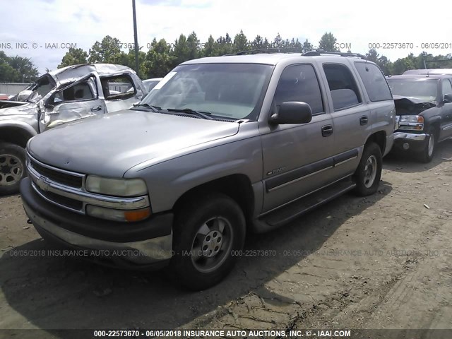 1GNEC13T11J124905 - 2001 CHEVROLET TAHOE C1500 BEIGE photo 2