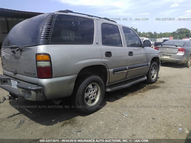 1GNEC13T11J124905 - 2001 CHEVROLET TAHOE C1500 BEIGE photo 4