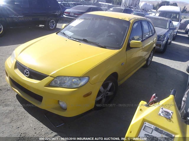 JM1BJ246731200646 - 2003 MAZDA PROTEGE PR5 YELLOW photo 2