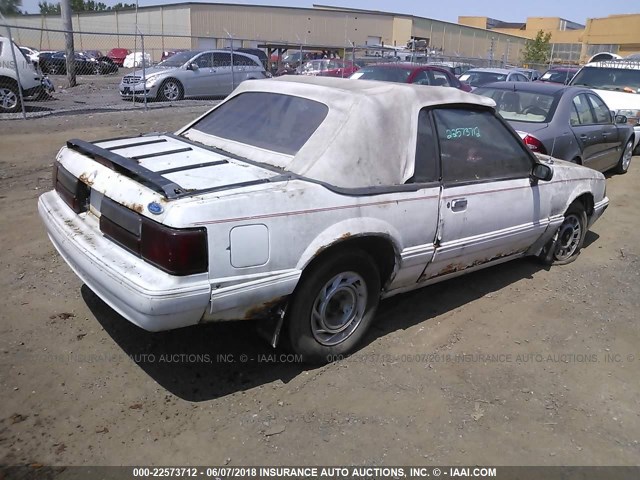 1FACP44M1NF124284 - 1992 FORD MUSTANG LX WHITE photo 4