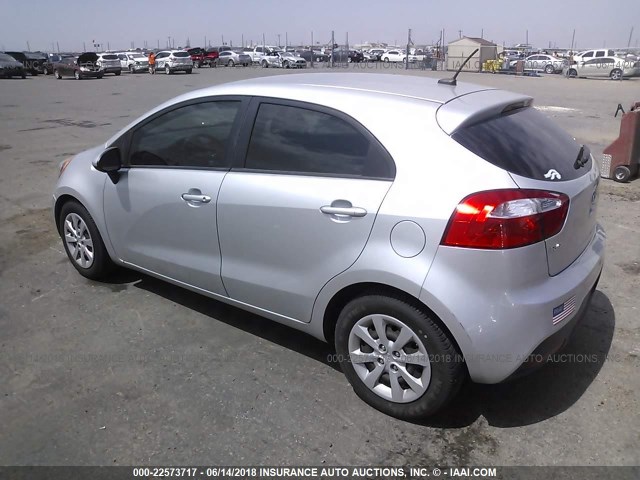 KNADM5A38C6090816 - 2012 KIA RIO LX SILVER photo 3