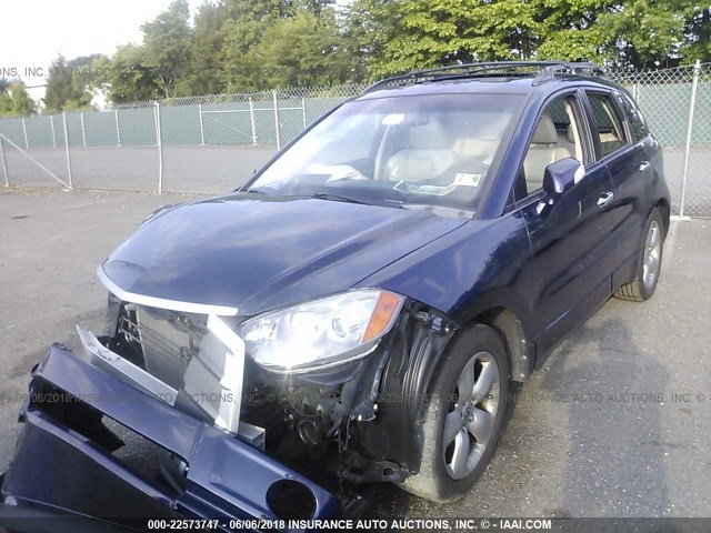 5J8TB18268A011594 - 2008 ACURA RDX BLUE photo 2