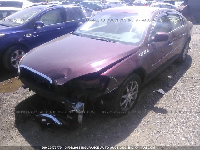 1G4HD57246U212473 - 2006 BUICK LUCERNE CXL MAROON photo 2