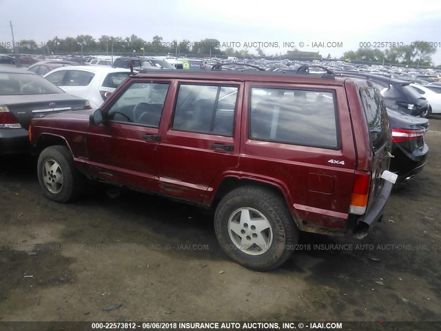 1J4FJ68S4WL205225 - 1998 JEEP CHEROKEE SPORT/CLASSIC წითელი ფოტო 3