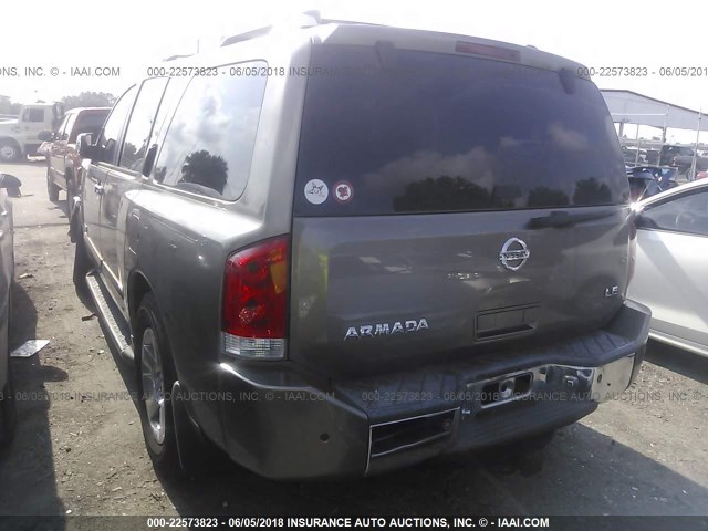 5N1AA08A96N707149 - 2006 NISSAN ARMADA SE/LE GRAY photo 3