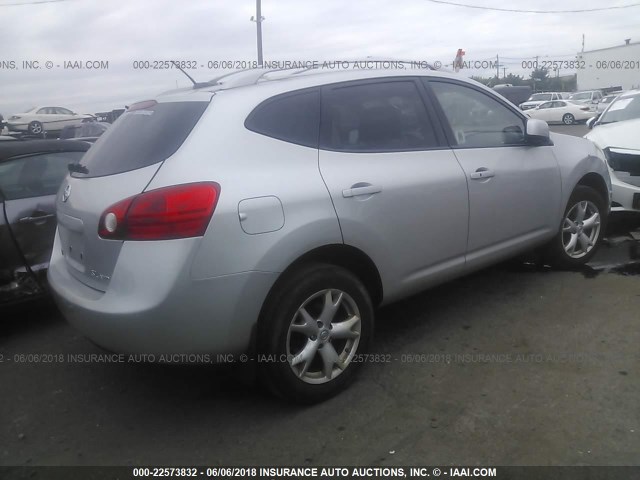 JN8AS58V18W118521 - 2008 NISSAN ROGUE S/SL SILVER photo 4