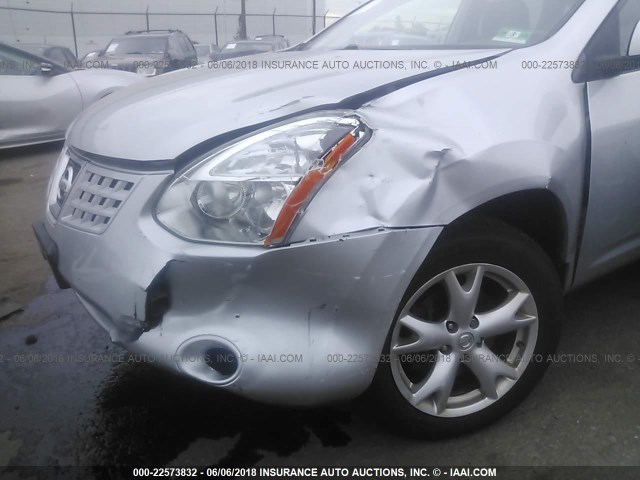 JN8AS58V18W118521 - 2008 NISSAN ROGUE S/SL SILVER photo 6