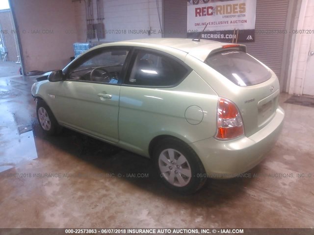 KMHCM36CX8U081318 - 2008 HYUNDAI ACCENT GS GREEN photo 3