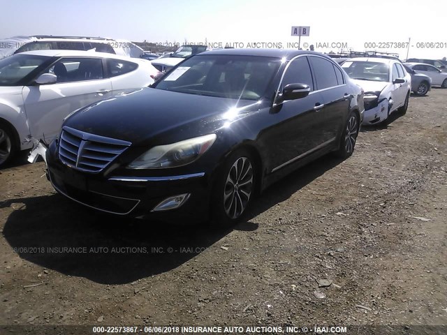 KMHGC4DH6CU211466 - 2012 HYUNDAI GENESIS 5.0L BLACK photo 2