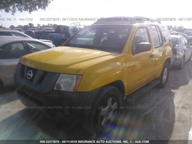 5N1AN08U97C531666 - 2007 NISSAN XTERRA OFF ROAD/S/SE YELLOW photo 2