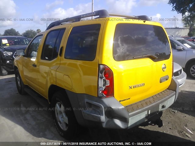 5N1AN08U97C531666 - 2007 NISSAN XTERRA OFF ROAD/S/SE YELLOW photo 3