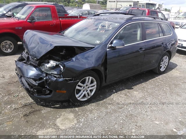 3VWTL7AJ8AM643275 - 2010 VOLKSWAGEN JETTA TDI Dark Blue photo 2