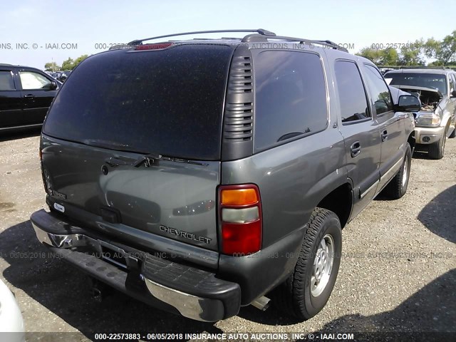 1GNEC13T31J173717 - 2001 CHEVROLET TAHOE C1500 GRAY photo 4