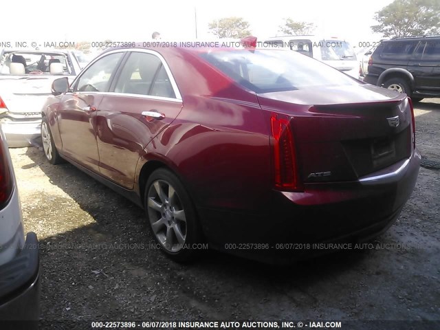 1G6AB5RA7F0119926 - 2015 CADILLAC ATS LUXURY RED photo 3