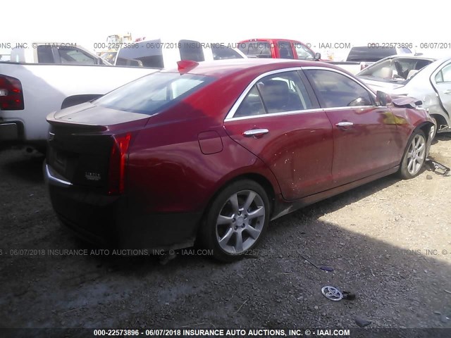 1G6AB5RA7F0119926 - 2015 CADILLAC ATS LUXURY RED photo 4