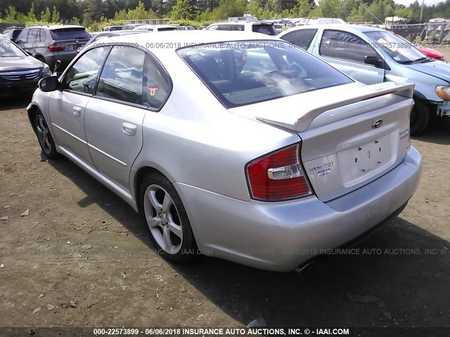 4S3BL686254211728 - 2005 SUBARU LEGACY GT SILVER photo 3