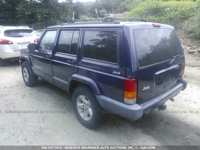 1J4FF68S7XL594624 - 1999 JEEP CHEROKEE SPORT/CLASSIC ლურჯი ფოტო 3