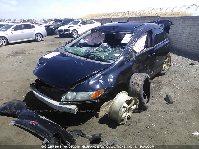 2HGFA55547H700457 - 2007 HONDA CIVIC SI BLACK photo 2